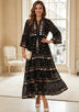 ibBan Women's Hand Embroidered Long Tunic Dress -Corina Long Tunic