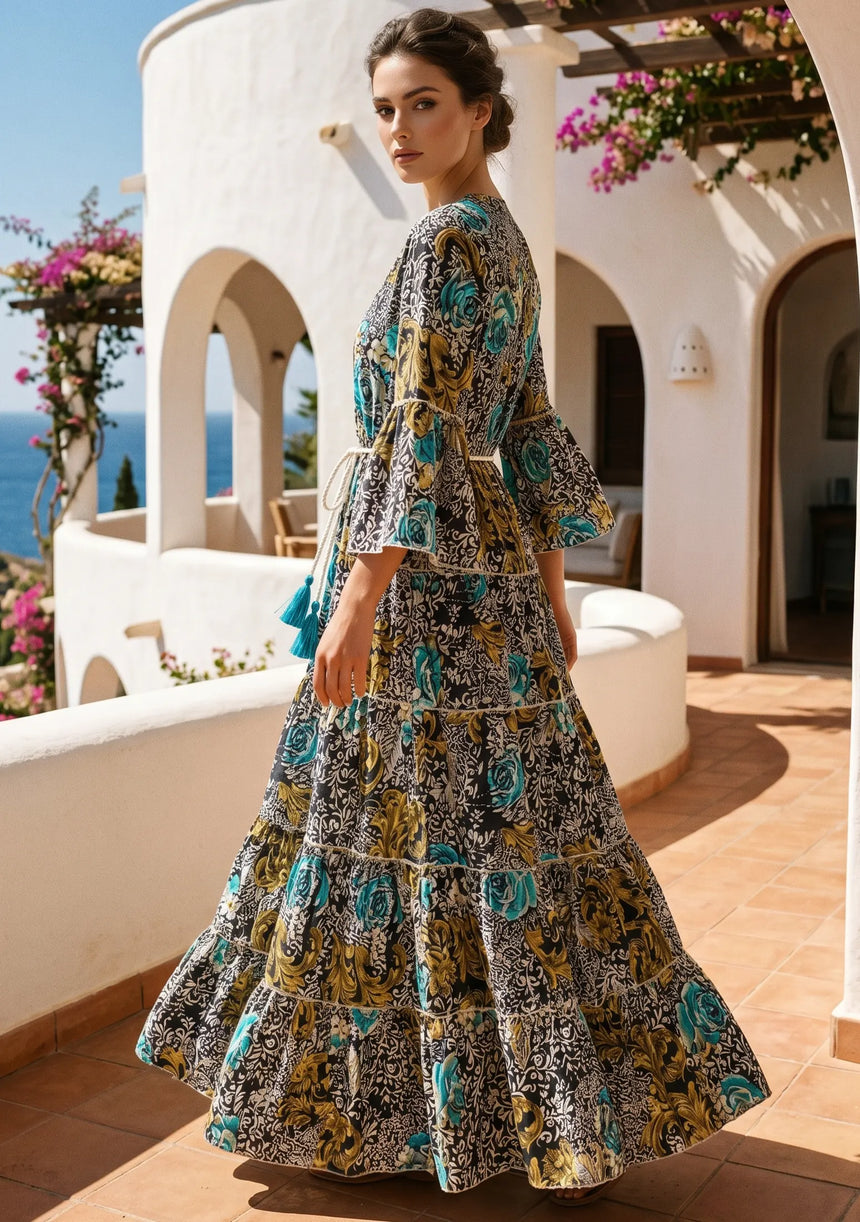 ibBan Premium Printed Cotton Long Tunic Dress -Lara Tunic