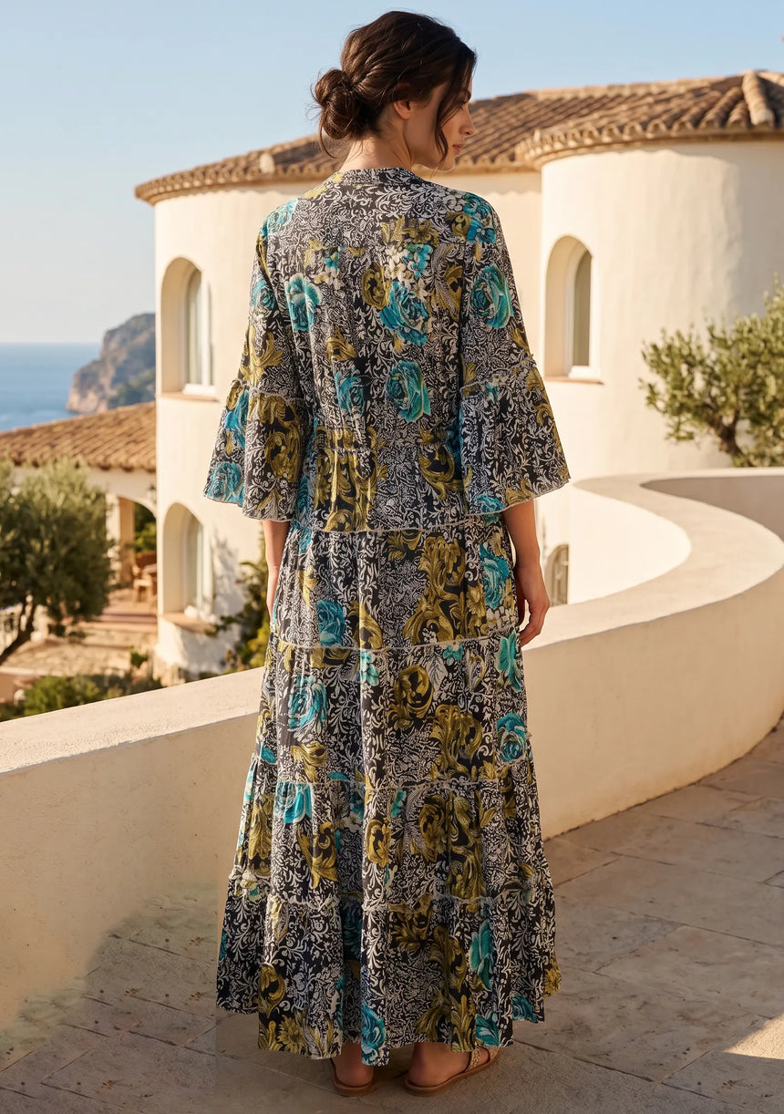 ibBan Premium Printed Cotton Long Tunic Dress -Lara Tunic