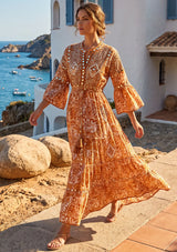 ibBan Hand-Embroidered Cotton Viscose Maxi Dress - Samaya