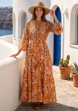 ibBan Hand-Embroidered Cotton Viscose Maxi Dress - Samaya