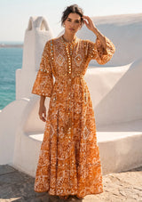 ibBan Hand-Embroidered Cotton Viscose Maxi Dress - Samaya