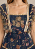 ibBan Cotton Georgette  Floral Tiered Long Dress - Huma