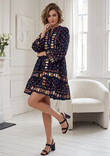 ibBan Women's Hand Embroidered Short Tunic - Corina Short Tunic