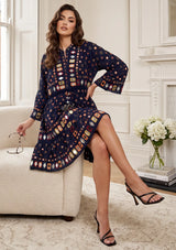 ibBan Women's Hand Embroidered Short Tunic - Corina Short Tunic