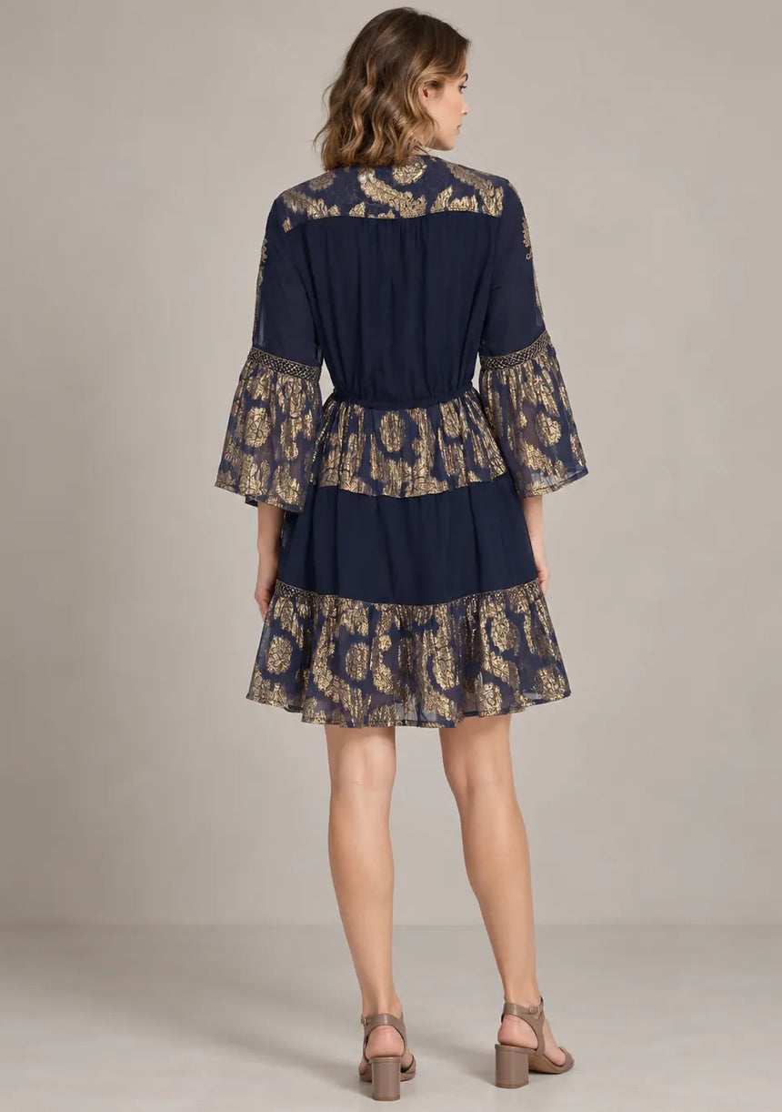 ibBan Women’s Cotton Lurex Embroidered Short Tunic - Soha