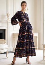ibBan Women's Hand Embroidered Long Tunic Dress -Corina Long Tunic