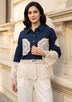 Women's Artisan Hand Embroidery Canvas Jacket - Ishila