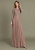 Women’s Net Long Dress with Floral Hand Embroidery-Arzoo