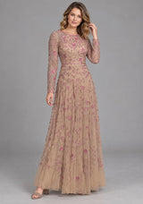 Women’s Party Long Dress with Hand Embroidery - Firdaso