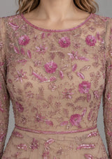Women’s Party Long Dress with Hand Embroidery - Firdaso