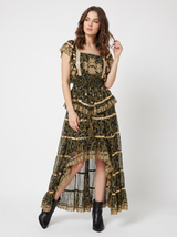 ibBan Cotton Georgette Long Dress - Anaab