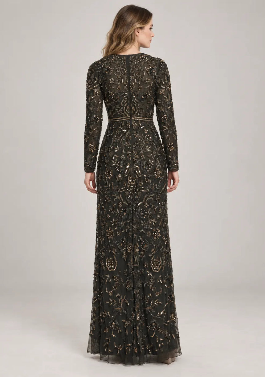 ibBan Women’s Party Long Dress with Hand Embroider -Zubania