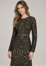 ibBan Women’s Party Long Dress with Hand Embroider -Zubania