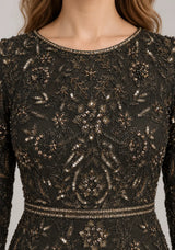 ibBan Women’s Party Long Dress with Hand Embroider -Zubania