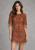 ibBan Party Short Dress with Beadwork & Fringe Sleeves - Esmi