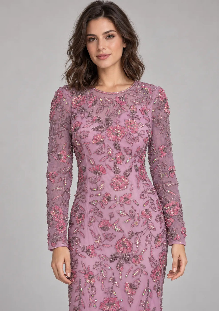 Women’s Party Maxi Dress with Hand Embroidery -