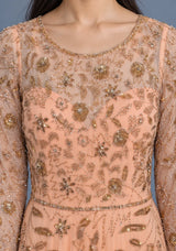 ibBan Women’s Party Long Dress with Hand Embroidery -Qamira