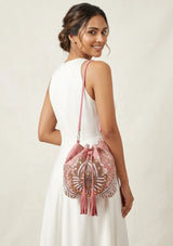 ibBan Beaded  Bag | Hand Embroidered Luxury Bucket Bag -Vidha