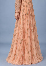 ibBan Women’s Party Long Dress with Hand Embroidery -Qamira