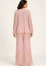 ibBan Women’s  Beaded Jacket and Pant Set - Zarina