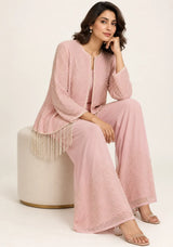 ibBan Women’s  Beaded Jacket and Pant Set - Zarina