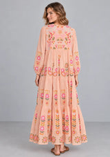 ibBan Cotton Floral Embroidery Long Dress - Riza