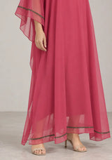 ibBan Women’s Hand Embroidered Georgette Kaftan Dress -Zava