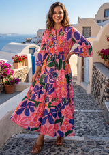 ibBan Multicolour Printed Cotton Long Tunic - Zohal