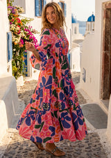 ibBan Multicolour Printed Cotton Long Tunic - Zohal