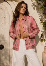 Women's Artisan Hand Embroidery Canvas Jacket - Yara