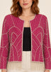 ibabn Women’s Hand Beaded Fringe Jacket - Amaya