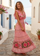 ibBan Hand Embroidered Long Dress | Luxury Bohemian Long Dress - Orla