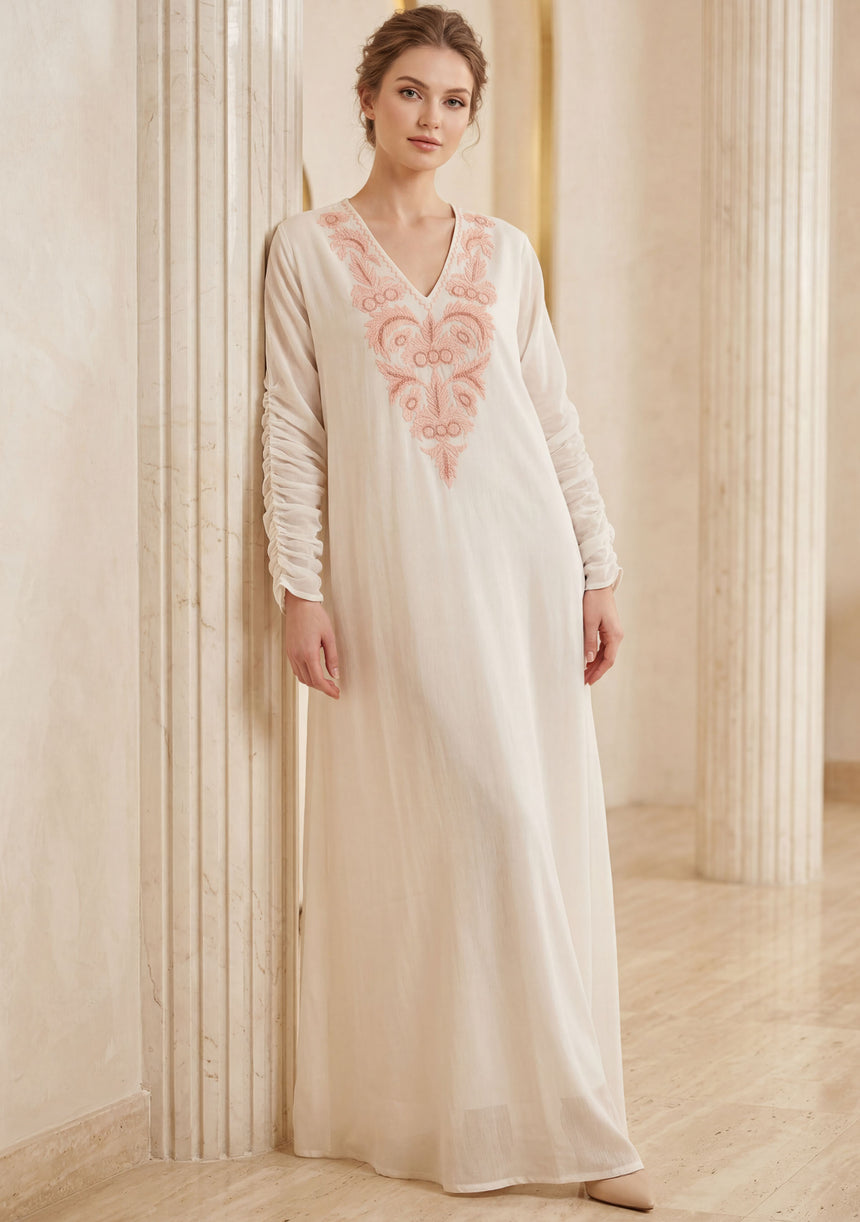 Vestido largo de algodón para mujer - Leefa