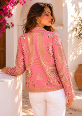Women's Artisan Hand Embroidery Canvas Jacket - Yara
