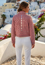 Women's Artisan Heavy Hand Embroidery Canvas Jacket - Corina