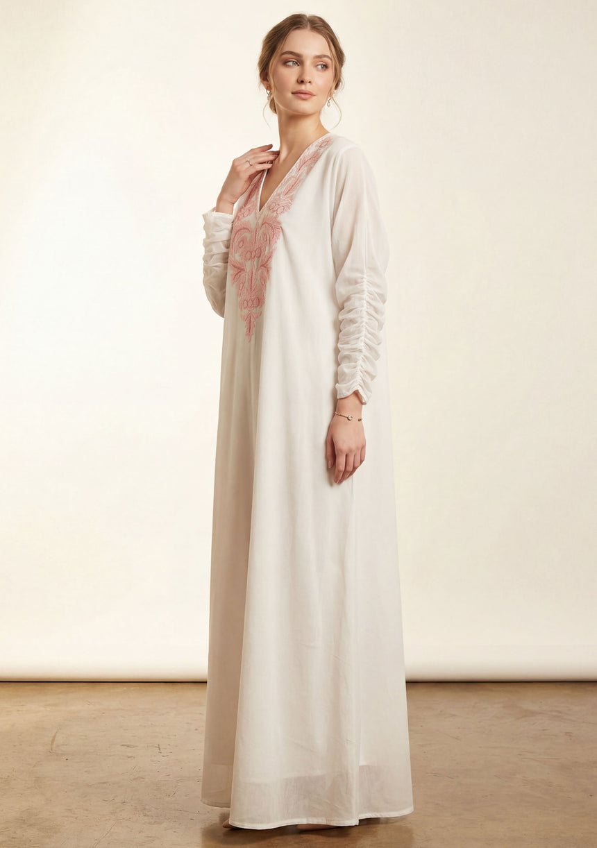 Vestido largo de algodón para mujer - Leefa