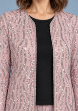 ibBan Women’s Georgette & Net Jacket with Hand Embroidered - Tasmia