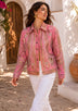 Women's Artisan Hand Embroidery Canvas Jacket - Yara