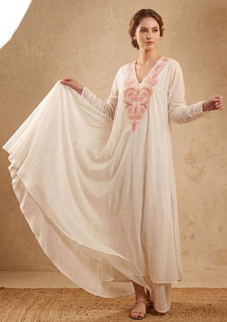Vestido largo de algodón para mujer - Leefa