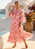 ibBan Printed Cotton Maxi Dress | Women's Floral Summer Long Dress - Hayal Long Dress