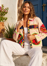 Designer Embroidered Cotton Canvas Jacket for Women | ibBan Collection - Ania