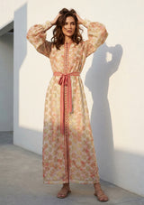 Vestido largo de algodón para mujer - Monifa