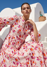 ibBan Printed Cotton Maxi Dress | Women's Floral Summer Long Dress - Hayal Long Dress