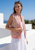 ibBan Hand Embroidered Cotton Canvas Gilet | Luxury Women's Statement Vest - Yara