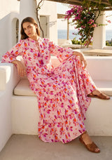 ibBan Printed Cotton Maxi Dress | Women's Floral Summer Long Dress - Hayal Long Dress