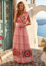 ibBan Hand Embroidered Long Dress | Luxury Bohemian Long Dress - Orla