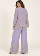 ibBan Women’s  Beaded Jacket and Pant Set - Zarina