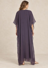 ibBan Women’s Hand Embroidered Georgette Kaftan Dress -Tanzeen