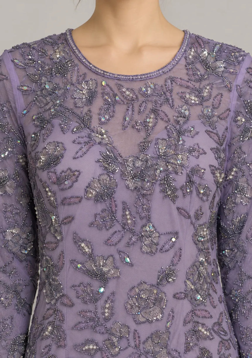 Women’s Party Maxi Dress with Hand Embroidery -